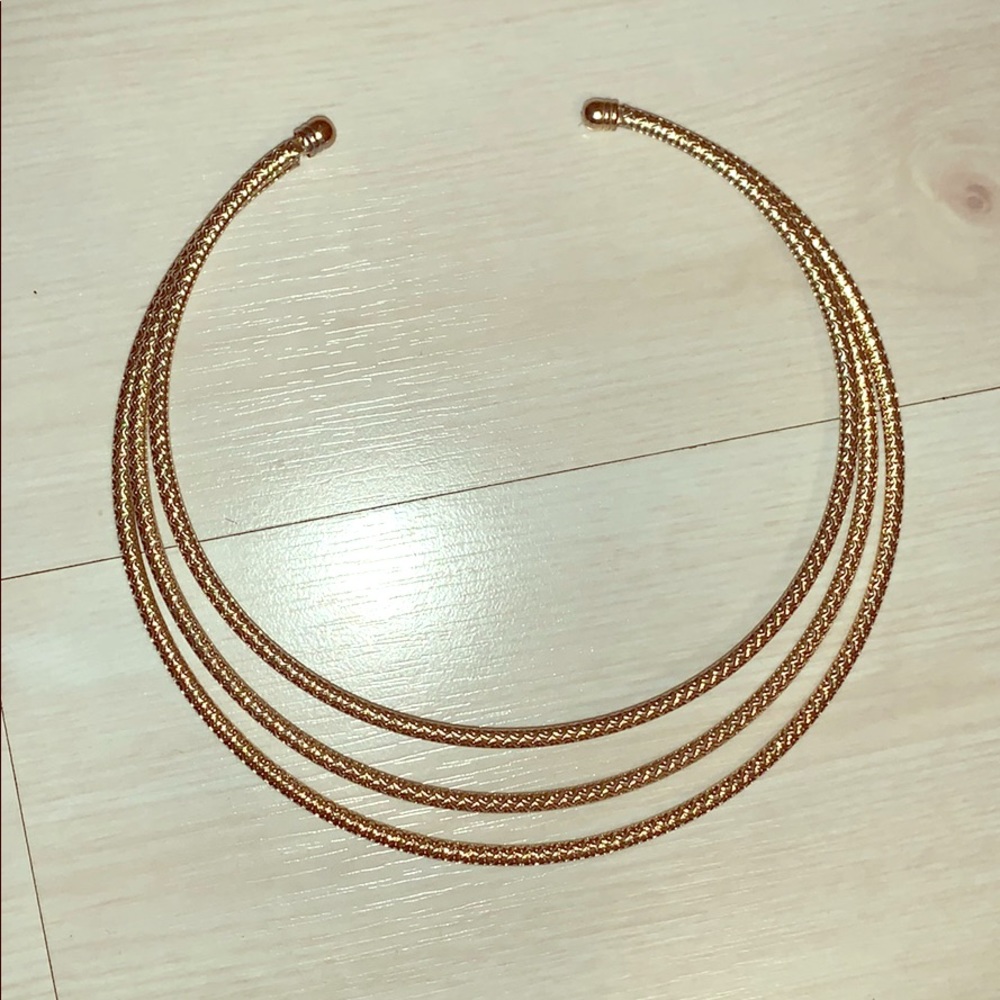 Gold statement necklace